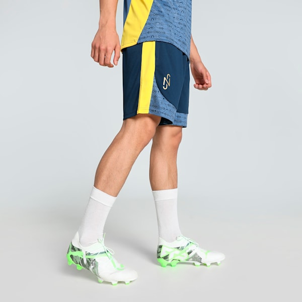 Neymar JR "BNA" Men's Football Training Shorts, Marine Blue-Pelé Yellow, extralarge-IND